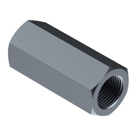 Huyett Coupling Nut, 1-1/4-7, Steel, Grade A, Zinc Clear Trivalent, 3 in Lg, 1.625 in Hex Wd NUTP00-1250-3000A563